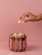 Sweet Grace Pink Glass Candle